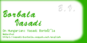 borbala vasadi business card